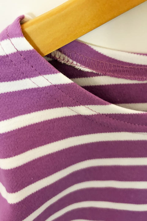 Breton Children's T-Shirt Lilac/White