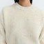 Ecru Carmen Wollpullover Thinking Mu mit Rundhalsausschnitt