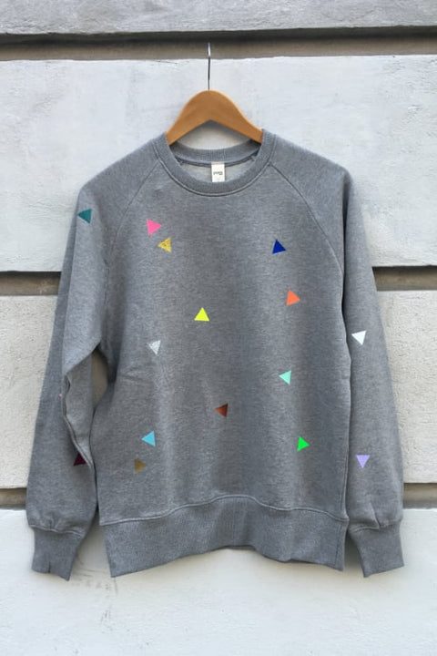 POM Berlin Sweater Dreieck grau Erwachsene