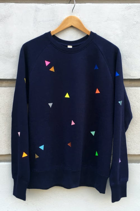 POM Berlin - Sweater Dreieck Blau - Erwachsene
