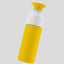 Gelbe isolierte Flasche von Dopper, die Getränke auf der gewünschten Temperatur hält