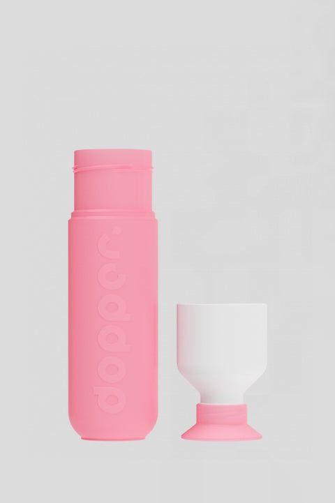 Wasserflasche Pink mit becher deckel