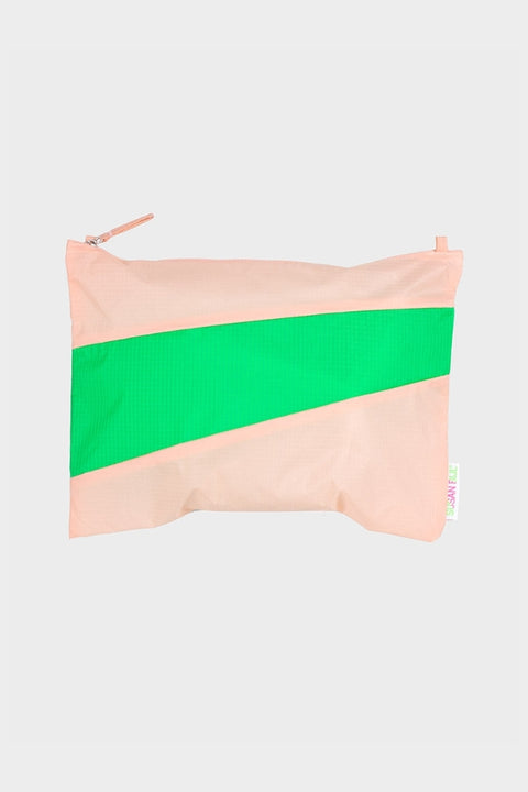 The New Pouch - Nachhaltige Eleganz in Powder Pink und Grün