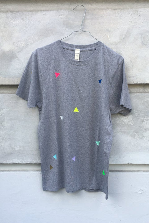  POM Berlin T-Shirt Dreiecke Grau