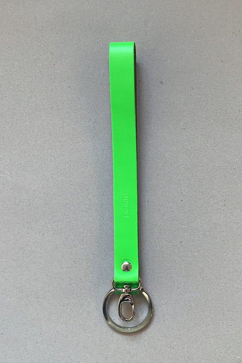 Geschenkidee: Leder Schlüsselanhänger Neongrün Made in Germany