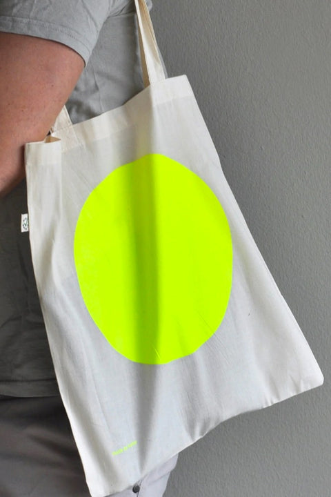 Tote Bag Dot Neon Gelb
