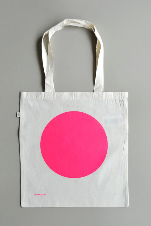 kolor Stofftasche Tote Bag Dot Neon Pink